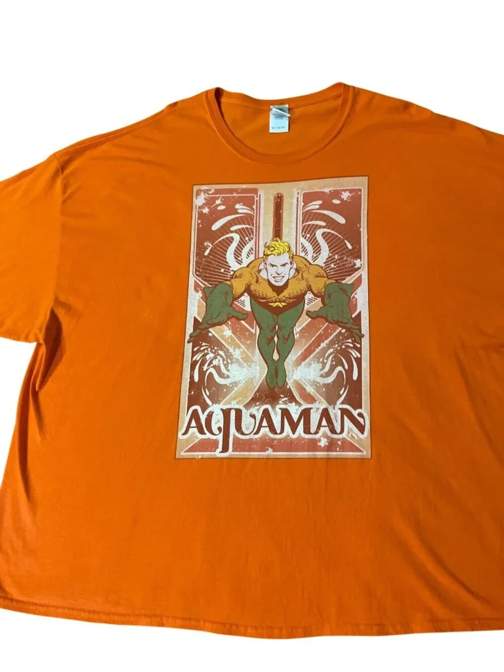 DC Comics Aquaman Graphic T-Shirt 5XL Big Man 100% Cotton Used